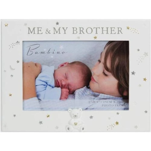 Cadre photo ourson, résine relief, Bambino Me and My Brother - Vue principale