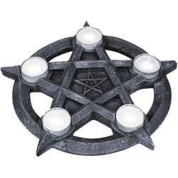 Photophore Pentagramme Gris, Nemesis Now, Décoration Mystique