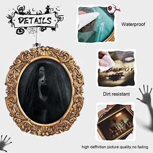 Zoom sur Cadres Photo Halloween Gothique, Décoration Horreur, Autocollants