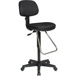 Chaise de Dessin Pneumatique Office Star, Roulettes, Repose Pieds