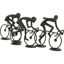 Sculpture Cyclistes Bronze Polystone Deco 79, Art Moderne
