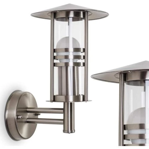 Applique Forli Hofstein, lampe murale acier inoxydable, verre - Vue principale