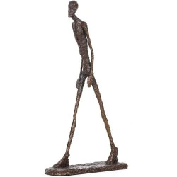 NILEEBUKER Statue Giacometti Bronze Homme Marchant Abstrait