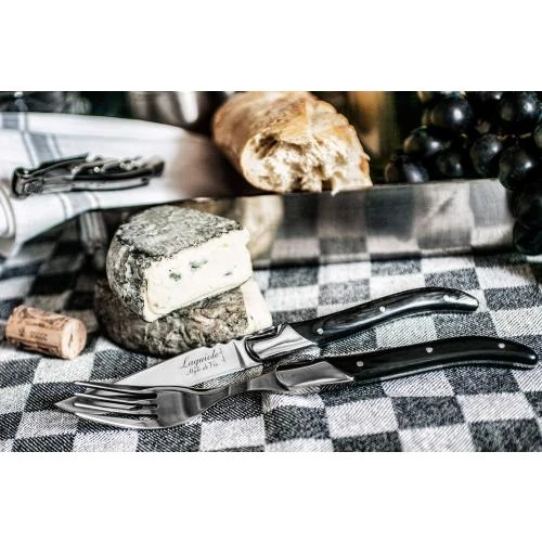 Détail de Laguiole Style De Vie, Luxury Line, Steakvorken, Noir