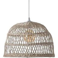 Suspension Rotin Naturel Lussiol SAIGON, Luminaire Design Boheme Chic Scandin