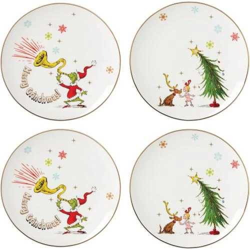 Lenox Merry Grinchmas Lot 4 Assiettes Décoratives - Vue principale