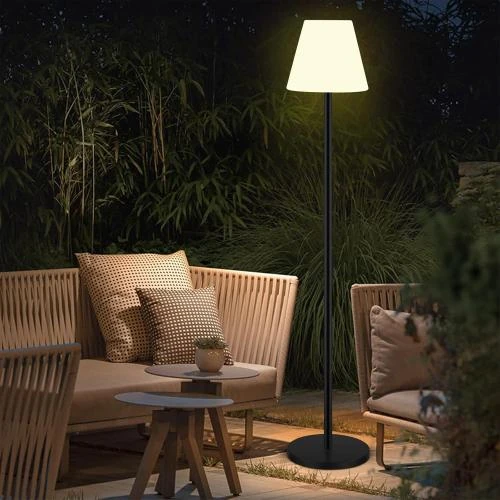 Lampadaire solaire étanche Ecvivk, sans fil, LED jardin - Vue principale