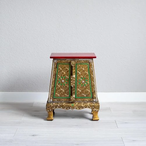 Détail de Table de Chevet Livasia Mosaïque Verre Asiatique Fait Main