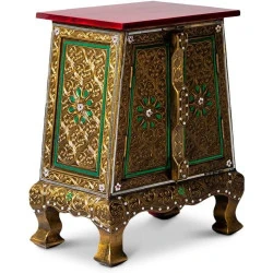 Table de Chevet Livasia Mosaïque Verre Asiatique Fait Main
