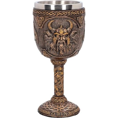 Zoom sur Gobelet Odin résine, acier inoxydable, Nemesis Now