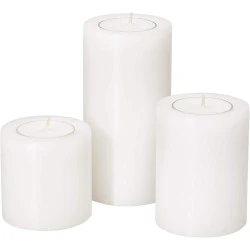 Photophores Cornelius EDZARD, Lot de 3, Bougies Chauffe-Plat