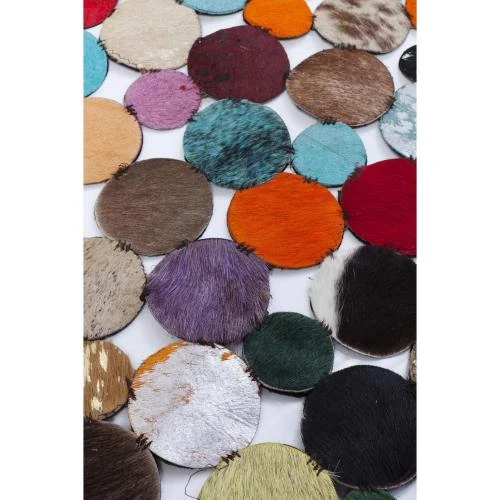 Détail de Tapis Rond Circle Kare Design, multicolore, fait main, décoration