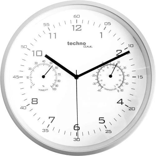 Horloge Murale Quartz Technoline, Température, Humidité - Vue principale