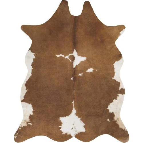 Tapis Andiamo Peau de Vache Imitation Crème Marron - Vue principale