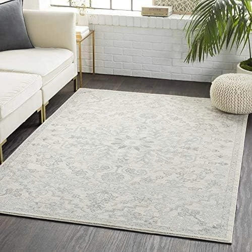 Tapis Surya Asmara Vintage Gris Clair pour Tout Intérieur Chic - Vue principale