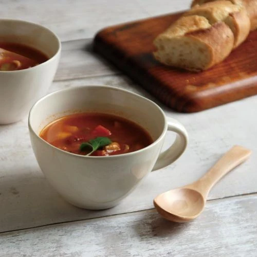 Zoom sur Tasse de Soupe Rouge Kinto, Japan Import, Ho Tsukuri