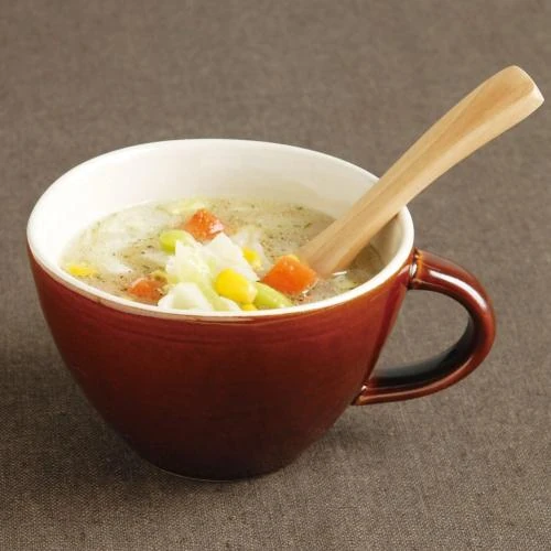 Détail de Tasse de Soupe Rouge Kinto, Japan Import, Ho Tsukuri