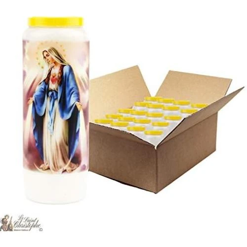 Bougies neuvaine Vierge Miraculeuse, 20 pièces, 9 jours - Vue principale