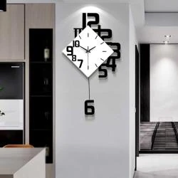 Horloge Murale Silencieuse Bois Design Moderne Élégant