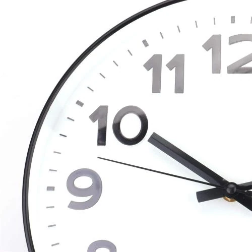 Détail de Horloge Murale Moderne DIY Blanc, Design Élégant, 30 cm
