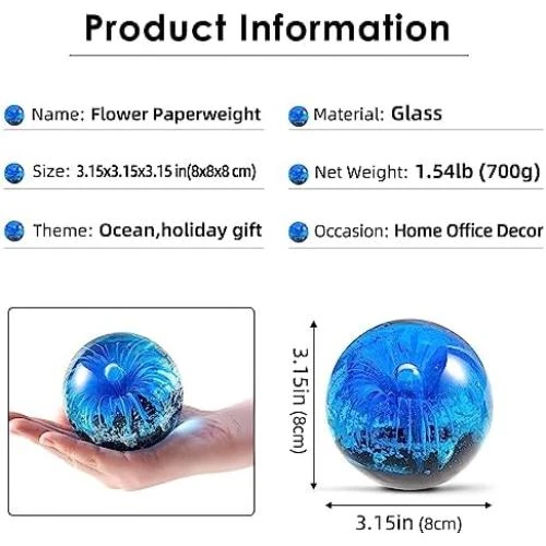 Détail de Figurine EUSTUMA Bleue en Verre Soufflé: Idée Cadeau Unique