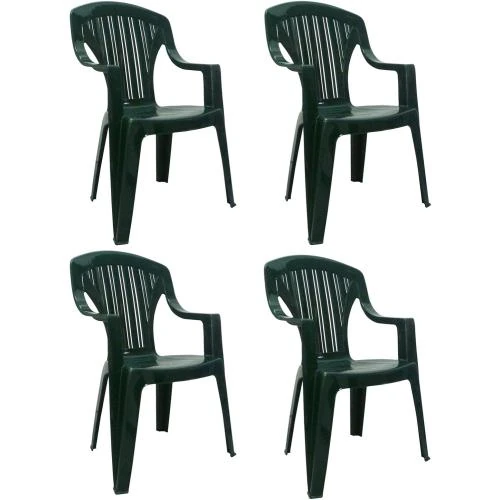 Chaises Tropea vertes Sf Savino Filippo, empilables, jardin - Vue principale