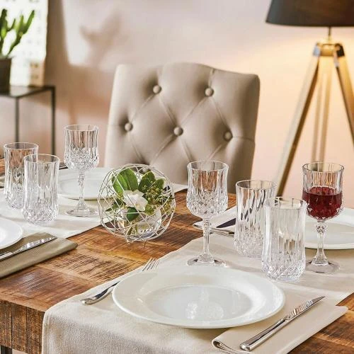 Zoom sur Creatable Longchamp ECLAT, 6 Grands Verres Transparants
