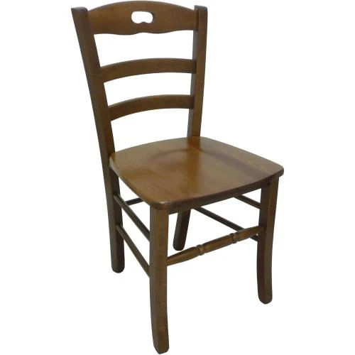 Chaises rustiques bois massif, couleur noyer, lot 2 - Vue principale