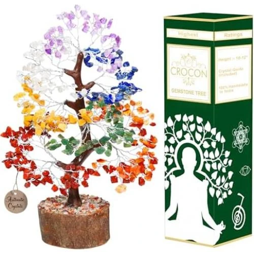 Figurine Feng Shui Crocon avec Cristaux Chakras pour Équilibre - Vue principale