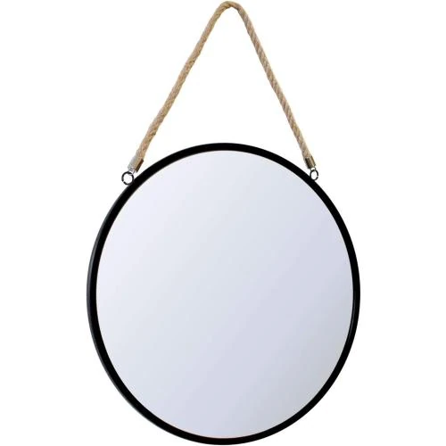 Miroir mural rond Orion Group, métal noir marron - Vue principale