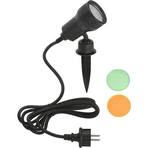 Détail de Lampe extérieure LED GU10 3W, filtre orange, noir