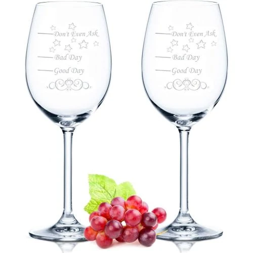 Verres à vin XL, GRAVURZEILE, cadeau anniversaire amusant - Vue principale