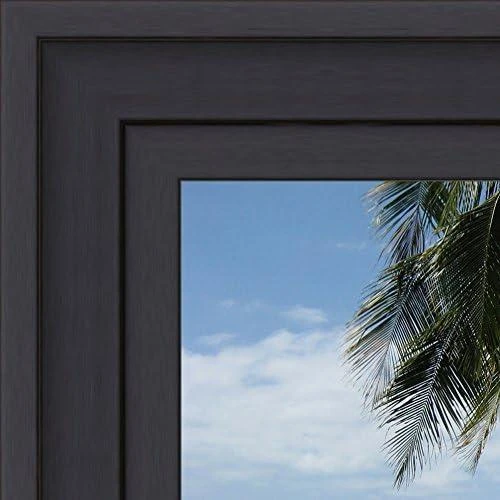 Zoom sur Caisse américaine noire, cadre bois, 4 cm largeur