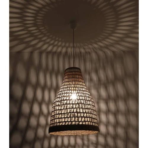 Détail de Lussiol Luminaire Rotin Naturel 60W Design Élégant