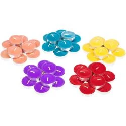 Bougies parfumées Invero, 60 pièces, baies, lavande, vanille