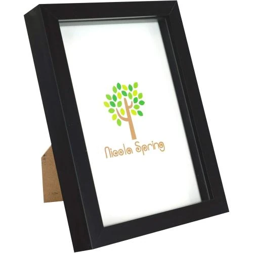 Cadre photo acrylique Nicola Spring, noir, design moderne - Vue principale
