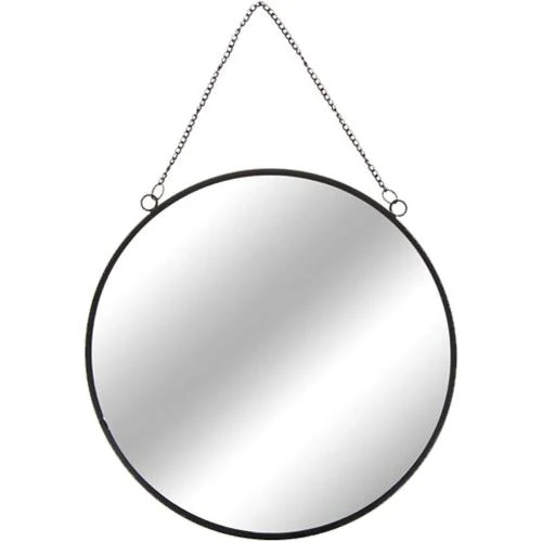 Miroir Mural Rond Noir, Chaine INDA Exclusiv - Vue principale