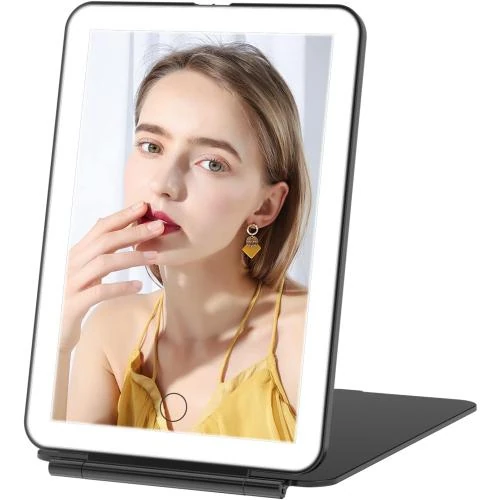 Miroir maquillage FUNTOUCH rechargeable, lumière LED, portable - Vue principale