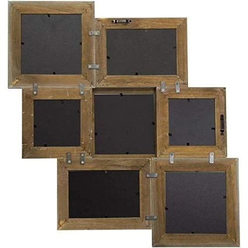 Détail de Cadre Photo Multivues Bois Zep, Blanc, Beige, Gris, Brun