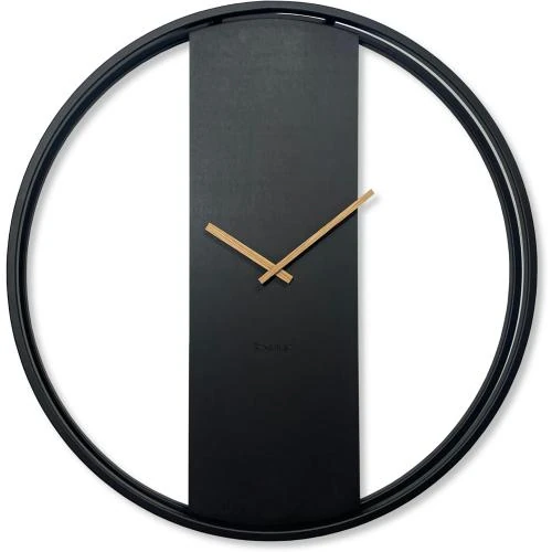 Détail de Horloge Murale Loft Ovale Métal Noir 3D Moderne