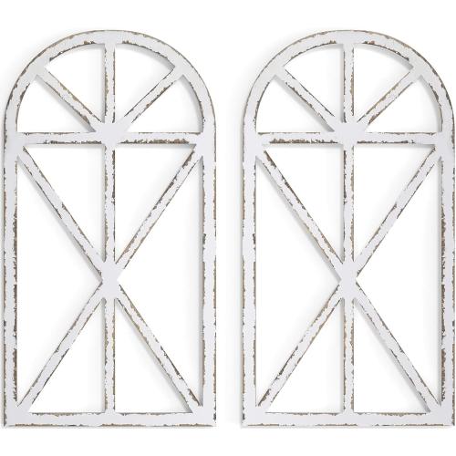 Présentation de Présentation Decoration murale bois rustique, arche cathédrale blanche