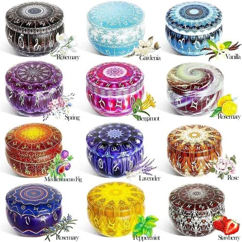 Bougies Parfumées JOTOL, 12 Pièces Cire Soja Naturelle - Vue principale