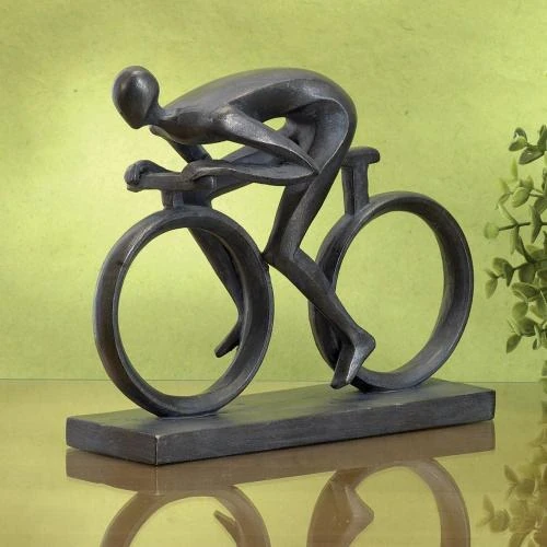 Zoom sur Bits and Pieces, Statue Vélo Polyresine Durable