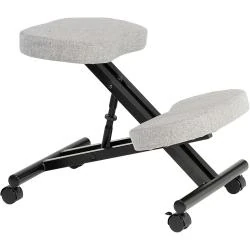 Tabouret Ergonomique Noir, Repose Genoux, Assise Rembourrée