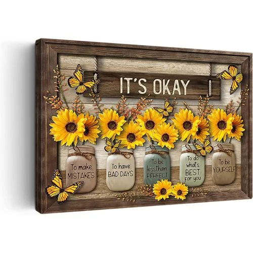 Impression toile tournesol, citations inspirantes, Drawskin - Vue principale