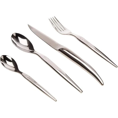 Détail de Couverts de table Laguiole 24 pièces, inox poli miroir