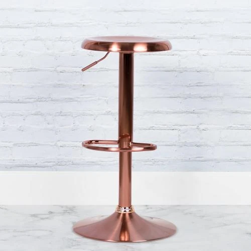 Détail de Tabouret bar rétro réglable, or rose, série Madrid