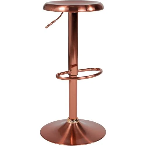 Tabouret bar rétro réglable, or rose, série Madrid - Vue principale