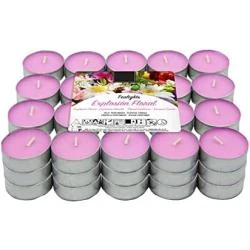 Bougies chauffe-plat parfumées, explosion florale, 60 pièces
