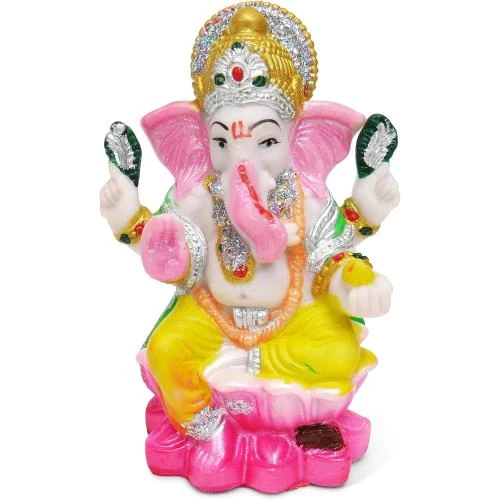 Statue Ganesh en résine, sculpture hindoue, idole décorative - Vue principale